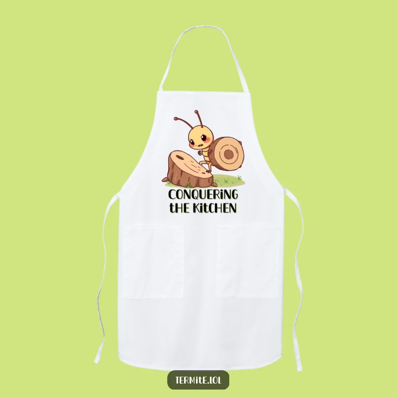 Funny Determined Termite Apron - Tackle Kitchen Tasks, Perfect Funny Gift