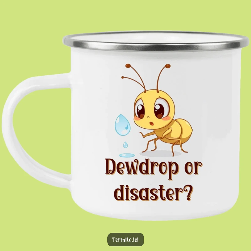Funny Surprised Termite Camping Mug - Outdoor Dewdrop Shock, Great Funny Gift