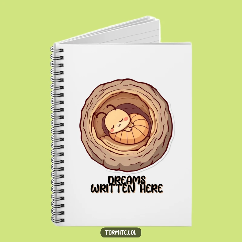 Funny Sleepy Termite Notebook - Dreamy Ideas, Perfect Funny Gift